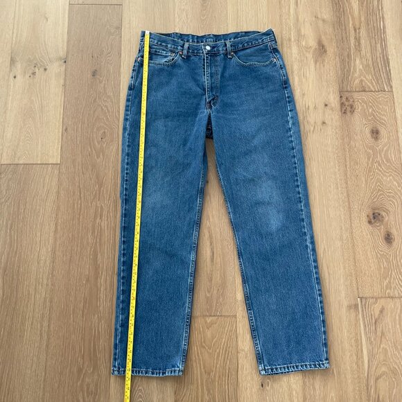 Levi’s Men Jeans 38x34 550 Relaxed Fit Denim Blue 00550-4886 Dark Stonewash - Picture 6 of 13